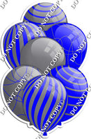 Grey / Silver Balloons & Blue - Flat Accents