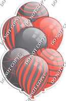 Grey / Silver Balloons & Coral - Flat Accents