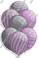 Grey / Silver Balloons & Lavender - Flat Accents
