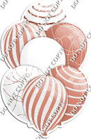 White & Rose Gold Balloons - Sparkle Accents