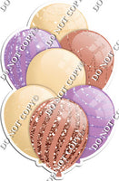 Champagne, Rose Gold, & Lavender Balloons - Sparkle Accents