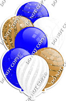 Blue, White, & Gold Balloons - Sparkle Accents