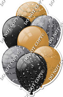 Gold, Black, & Silver Balloons - Sparkle Accents