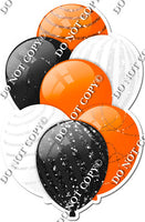 Orange, Black, & White Balloons - Sparkle Accents