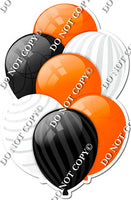 Orange, Black, & White Balloons - Flat Accents