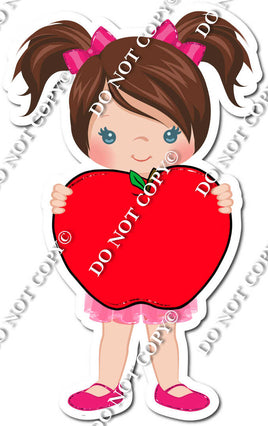 Light Skin Tone Girl w/ Blank Apple