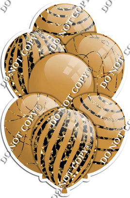 All Gold Balloons - Gold Leopard Sparkle Accents