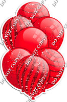 All Red Balloons - Red Sparkle Accents