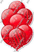All Red Balloons - Red Sparkle Accents