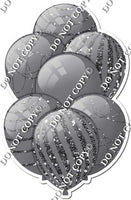 All Silver Balloons - Silver Sparkle Accents