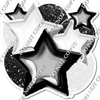 White & Black Balloon & Star Bundle