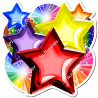 Rainbow Burst Balloon Star Bundle