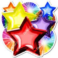 Rainbow Burst Balloon Star Bundle