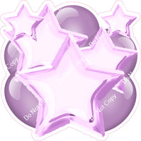 Flat Lavender Balloon & Star Bundle