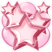 Flat Baby Pink Balloon & Star Bundle