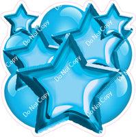 Flat Caribbean Balloon & Star Bundle