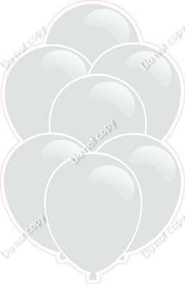 Light Grey XL Balloon Bundle with Highlights