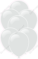 Light Grey XL Balloon Bundle with Highlights