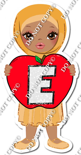 Girl in Garb w/ Letter E