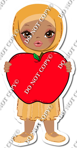 Girl in Garb w/ Blank Apple