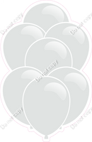 Flat Light Silver / Light Grey XL Balloon Bundle