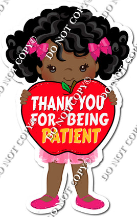 Thank You For Being Patient - Dark Skin Tone Girl