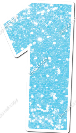 30" Individuals - Baby Blue Sparkle