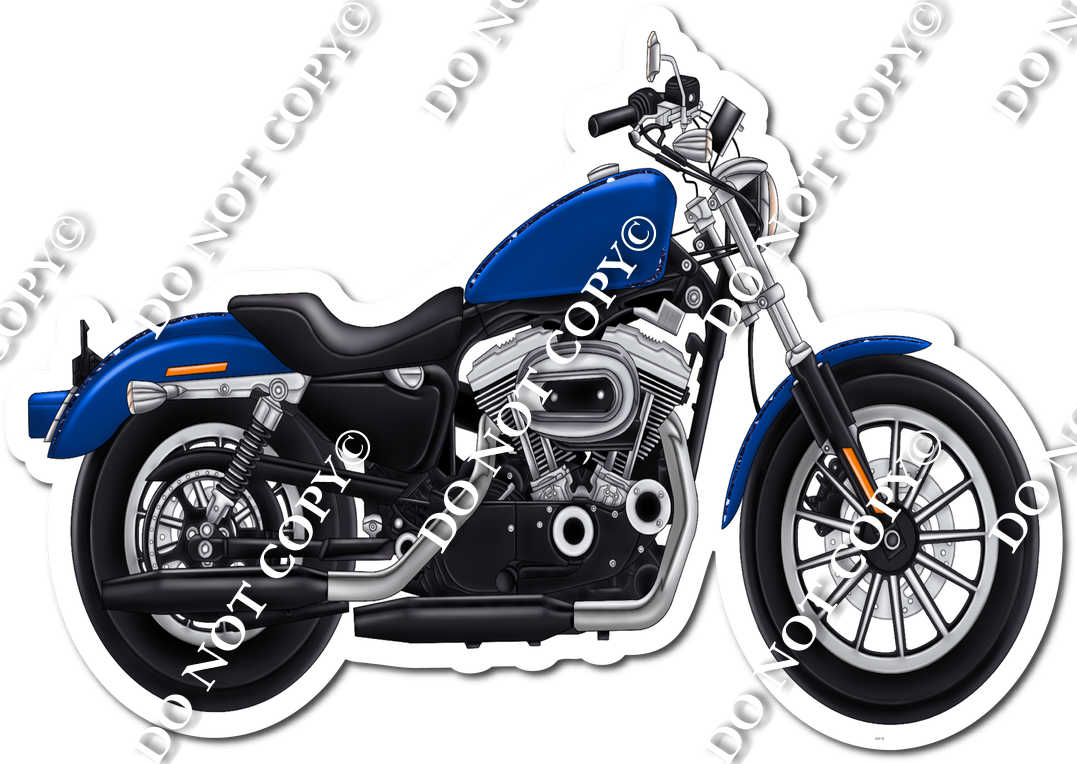 Blue Motorcycle| Sign Swag USA