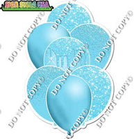 Baby Blue Balloon Bundle Yard Cards
