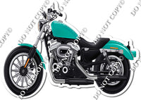 XL Teal Motorcycle w/ Variants
