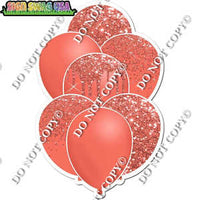 Coral Balloon Bundle Yard Cards