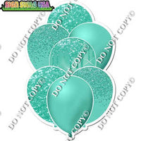 Mint Balloon Bundle Yard Cards