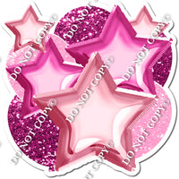Baby & Hot Pink Balloon & Star Bundle