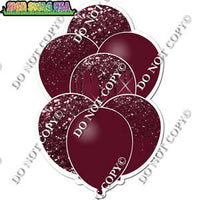 Burgundy Balloon Bundle Yard Cards