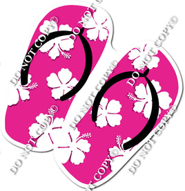 Hawaiian - Pink Flip Flop w/ Variants Yard Cards