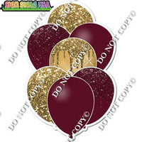 Burgundy & Gold Balloon Bundle
