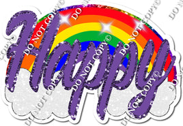 Purple Happy & Rainbow