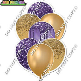 Gold & Purple Balloon Bundle
