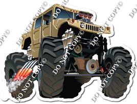 Monster Truck - Tan Hummer w/ Variants