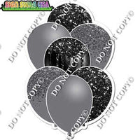 Silver & Black Balloon Bundle