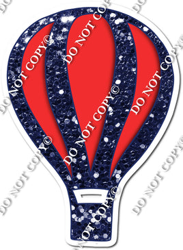 Hot Air Balloon - Navy Blue & Red w/ Variants