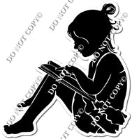 Girl Reading Silhouette w/ Variants