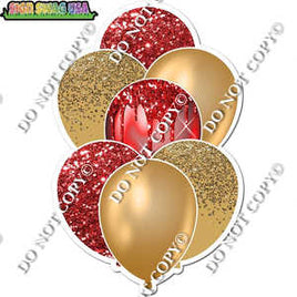 Gold & Red Balloon Bundle