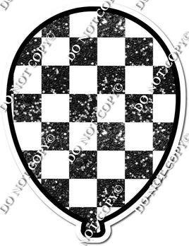 Sparkle Black & White Checker