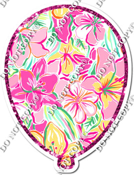 Pink Floral Balloon