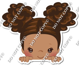 Peekaboo - Tan Skin Tone Brown Hair Girl