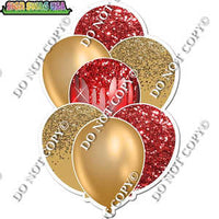Gold & Red Balloon Bundle
