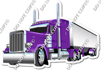 Semi Truck & Trailer - Purple w/ Variants