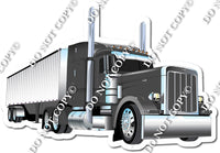 XL Semi Truck & Trailer - Grey w/ Variants