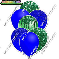 Blue & Green Balloon Bundle Yard Cards